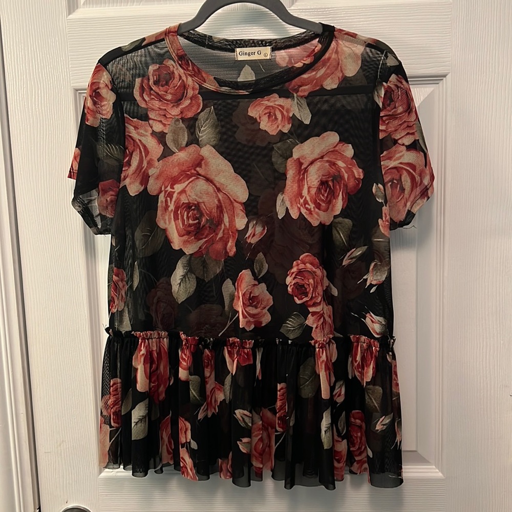 Peplum Blouse - Boutique - Size Large